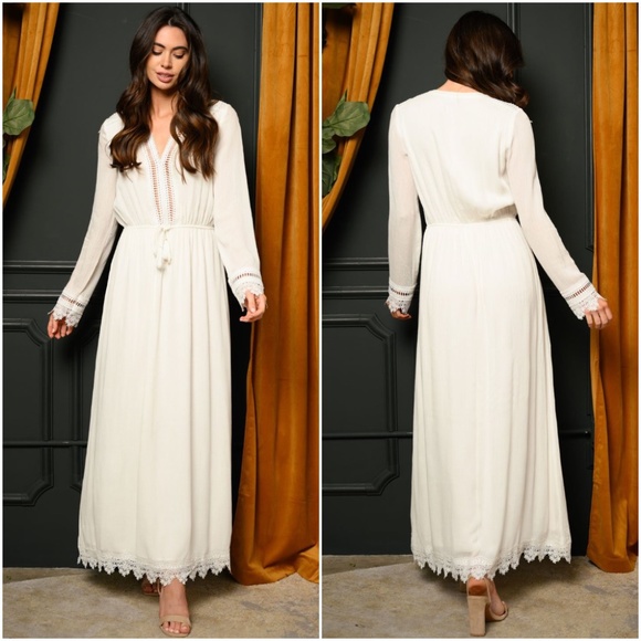 Trend Setter Diva Boutique Dresses & Skirts - Boho Style White Maxi Dress